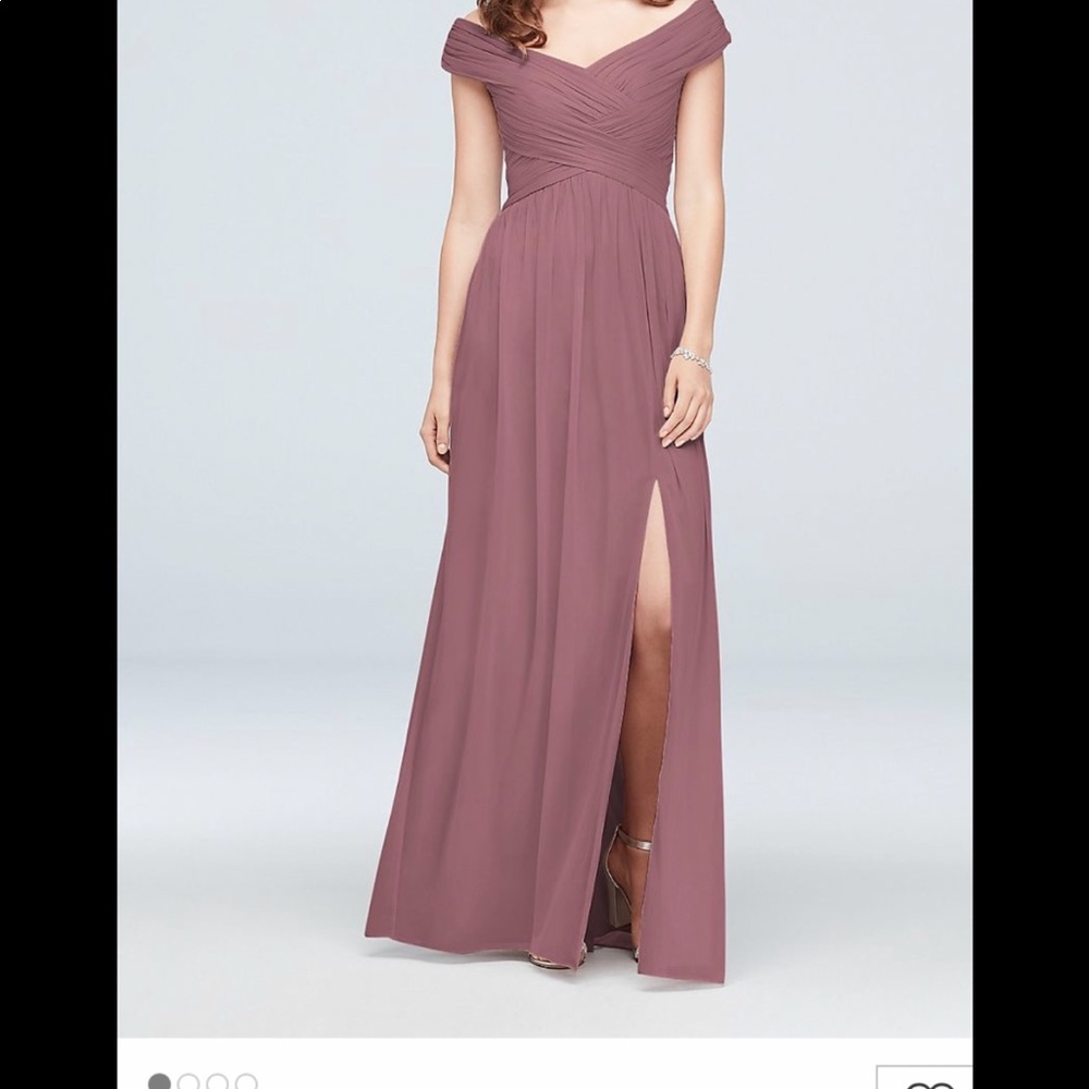 NWT David’s Bridal Bridesmaid dress color “quartz”